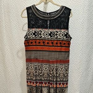 Dressbarn ornate sleeveless dress (Size 16)